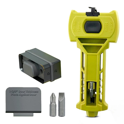 Door Latch Installation Kit Door Mortise Tool Set with 90 Degree Fence Round Square Scoring Blades Precise Chiseling Installation Kit for 1-3 / 8 & 1-3 / 4 Thick Door - Green - 1