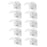 10Pcs Adhesive Hat Hook for Baseball Cap Plastic Minimalist Wall Mount Holder Hanger Rack - White - 1