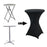 80x110cm Cocktail Table Cover Elastic Tablecloth High Top Bar Table Cover for Wedding Party Events - Black - 2