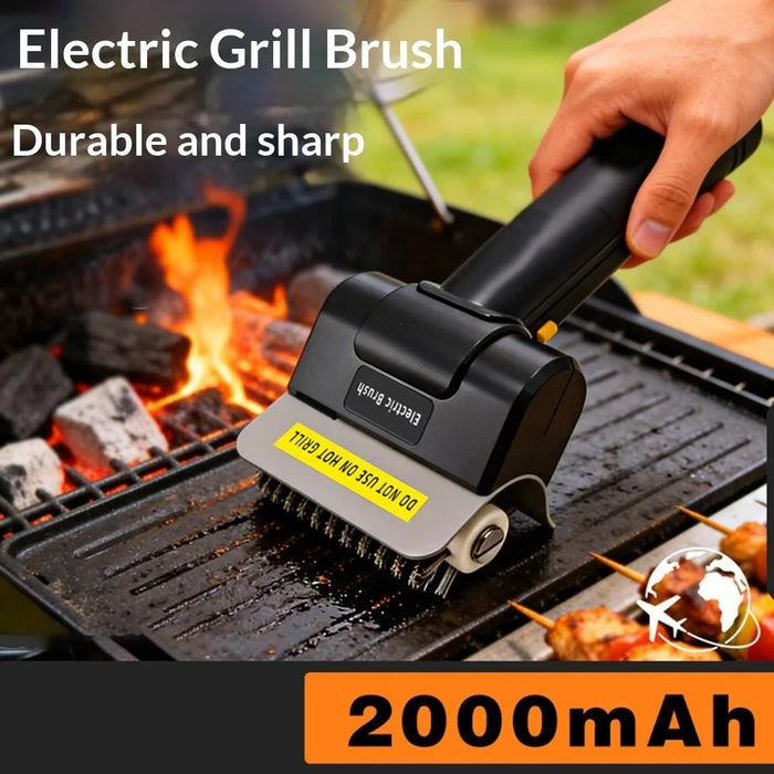 Electric Grill Cleaning Brush 2000mAh Wireless BBQ Cleaner Clean Brush with 1Pc Rolling Brush Head for Outdoor - 4