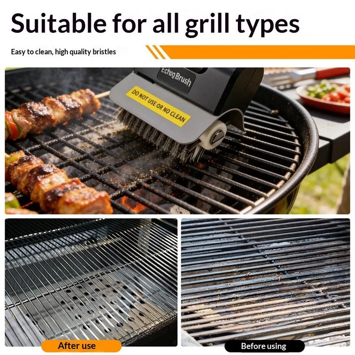 Electric Grill Cleaning Brush 2000mAh Wireless BBQ Cleaner Clean Brush with 1Pc Rolling Brush Head for Outdoor - 5