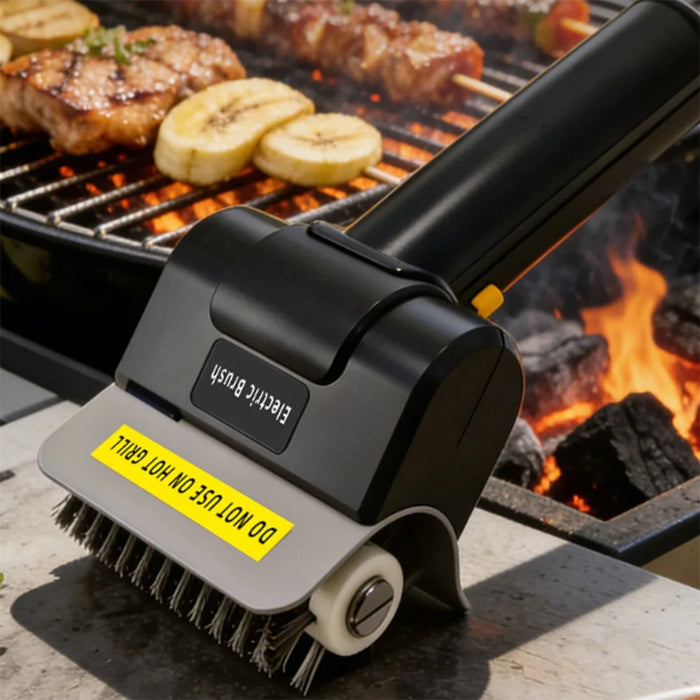 Cordless Electric Grill Brush 1100RPM Motor Rechargeable Stainless Steel BBQ Grill Cleaner with 2 Brush Heads - 3