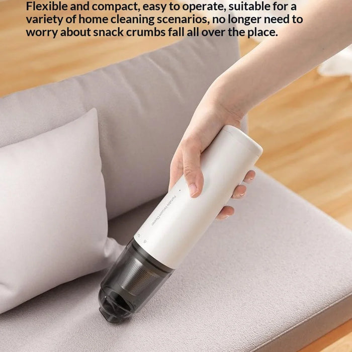 SY01-Q8 Portable Handheld Vacuum Cleaner 50W Cordless Powerful Suction Dust Blower for Car Home Use - White - 2