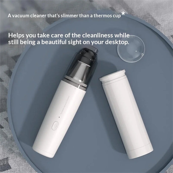 SY01-Q8 Portable Handheld Vacuum Cleaner 50W Cordless Powerful Suction Dust Blower for Car Home Use - White - 6