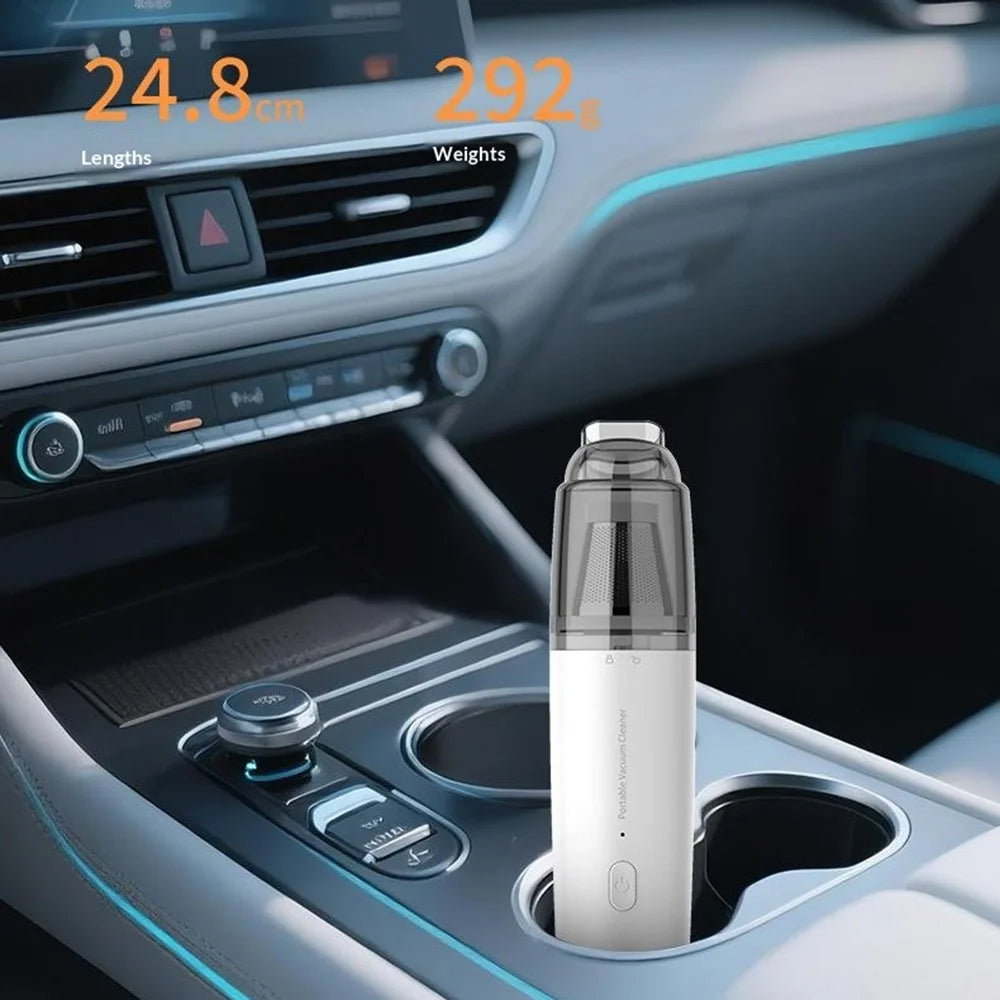 SY01-Q8 Handheld Vacuum Cleaner with Air Nozzle 50W Cordless Powerful Suction Dust Blower for Home Car Cleaning - White - 5