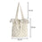 Polka Dot Chiffon Tote Bag with Ruffle Shoulder Handbag for Beach Vacation Travel - White - 6