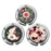 Floral Print Foldable Purse Hook Magnetic Quick-Release Round Metal Bag Hanger Clip Portable Table Edge Clamp - Pink - 6