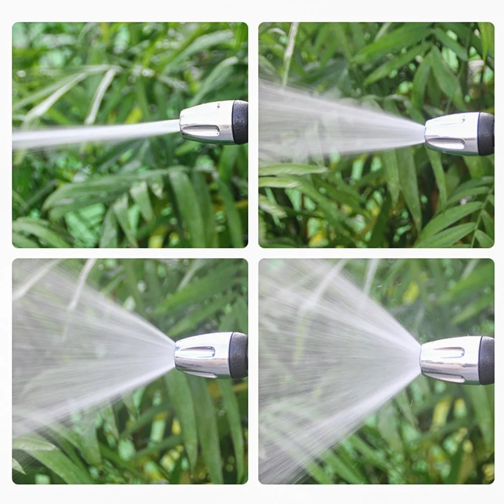 T8 High Pressure Car Wash Gun Kit Metal Extension Handle Garden Hand Sprayer with Foam Dispenser & 3Pcs Plastic Connectors for Auto Garden - Grey - 4