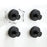 4Pcs Stainless Steel Suction Cup Wall Hooks Wall Mounted No Drill Bathroom Kitchen Towel Hanger - Black - 1