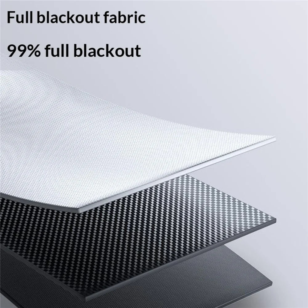 ST-5022 68x125cm Car Window Sunshade Auto Retractable Suction Cup Blackout Curtain for Car Bedroom - 4