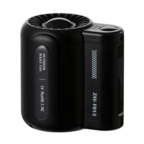 F013 Portable Mini USB Rechargeable Cooling Fan Summer Handheld Belt Hanging Clip Fan (CE Certified) - Black - 1