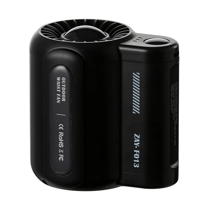 F013 Portable Mini USB Rechargeable Cooling Fan Summer Handheld Belt Hanging Clip Fan (CE Certified) - Black - 1