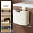 Small Size 26x15x22cm Wall Mounted Trash Can with Lid Stainless Steel Kitchen Bathroom Garbage Bin - Cream White - 1
