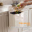 Large Size 26x15x28cm Wall Mounted Trash Can with Lid Stainless Steel Kitchen Bathroom Garbage Bin - Cream White} - 2