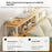 2-Tier 120x30x100.2cm Console Table Narrow Behind Sofa Storage Shelf for Living Room Bedroom - Oak + White Frame - 3