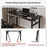 Folding Table 80x60x75cm Double Rod Computer Desk Home Office Study Table No Assembly Required - Black - 2