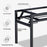 Folding Table 80x60x75cm Double Rod Computer Desk Home Office Study Table No Assembly Required - Black - 5
