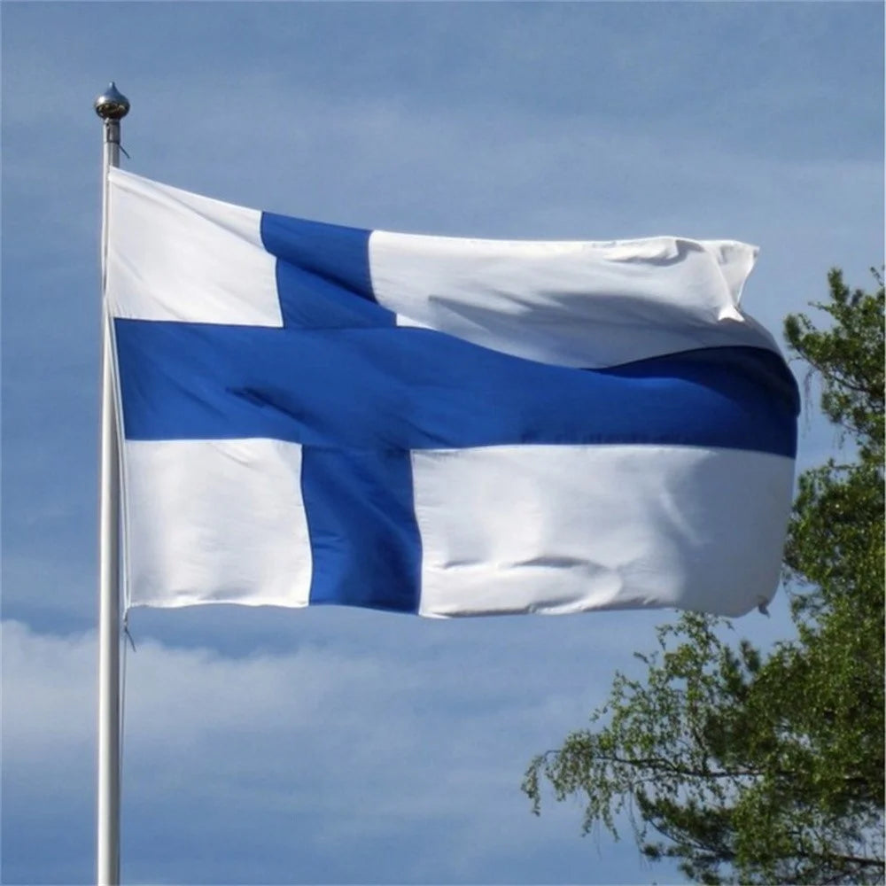 90x150cm 3x5ft Finland Flag Polyester Finnish National Banner with Grommets for Outdoor Party Decoration - 1