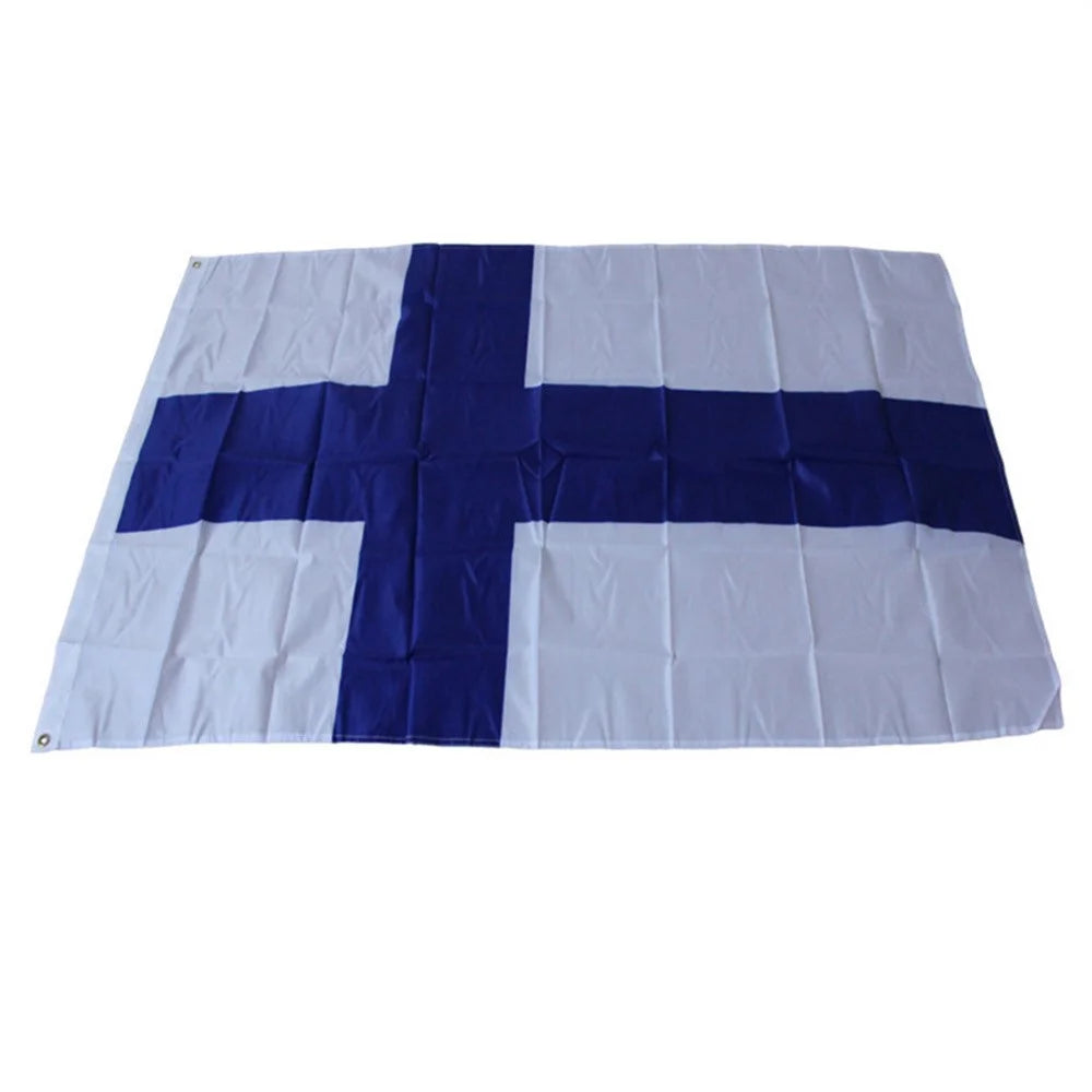 90x150cm 3x5ft Finland Flag Polyester Finnish National Banner with Grommets for Outdoor Party Decoration - 2