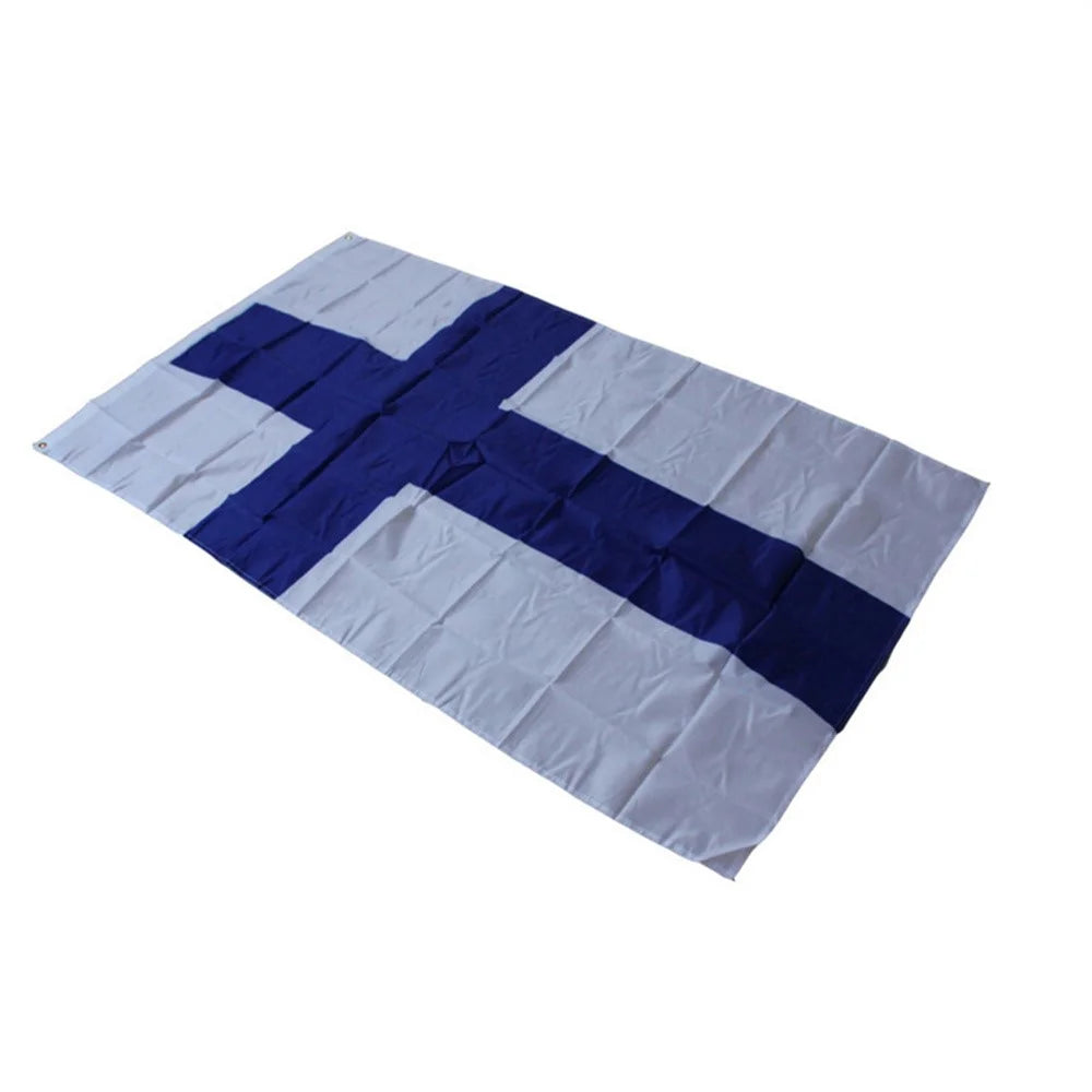 90x150cm 3x5ft Finland Flag Polyester Finnish National Banner with Grommets for Outdoor Party Decoration - 4