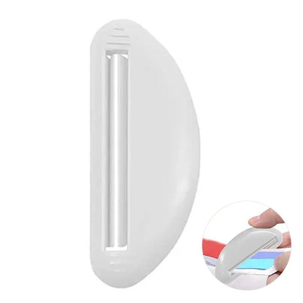 Toothpaste Tube Squeezer Tool Plastic Cosmetic Cream Squeezer Dispenser for Bathroom - White - 2