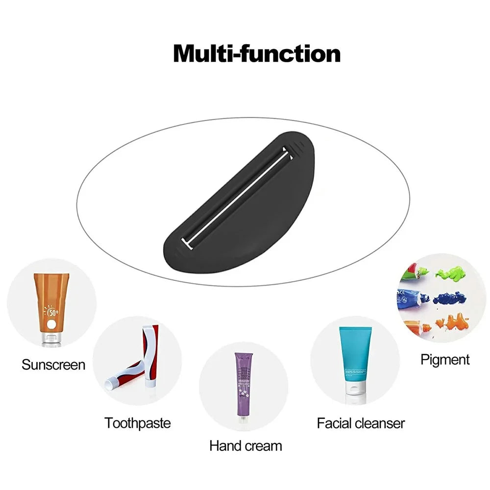 Toothpaste Tube Squeezer Tool Plastic Cosmetic Cream Squeezer Dispenser for Bathroom - White - 4