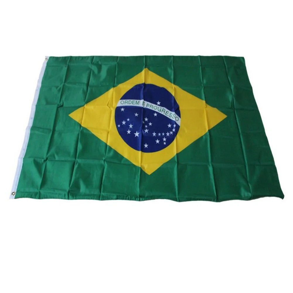 90x150cm 3x5ft Brazil Flag Polyester Brazilian National Flag with Grommets for Outdoor Indoor - 1