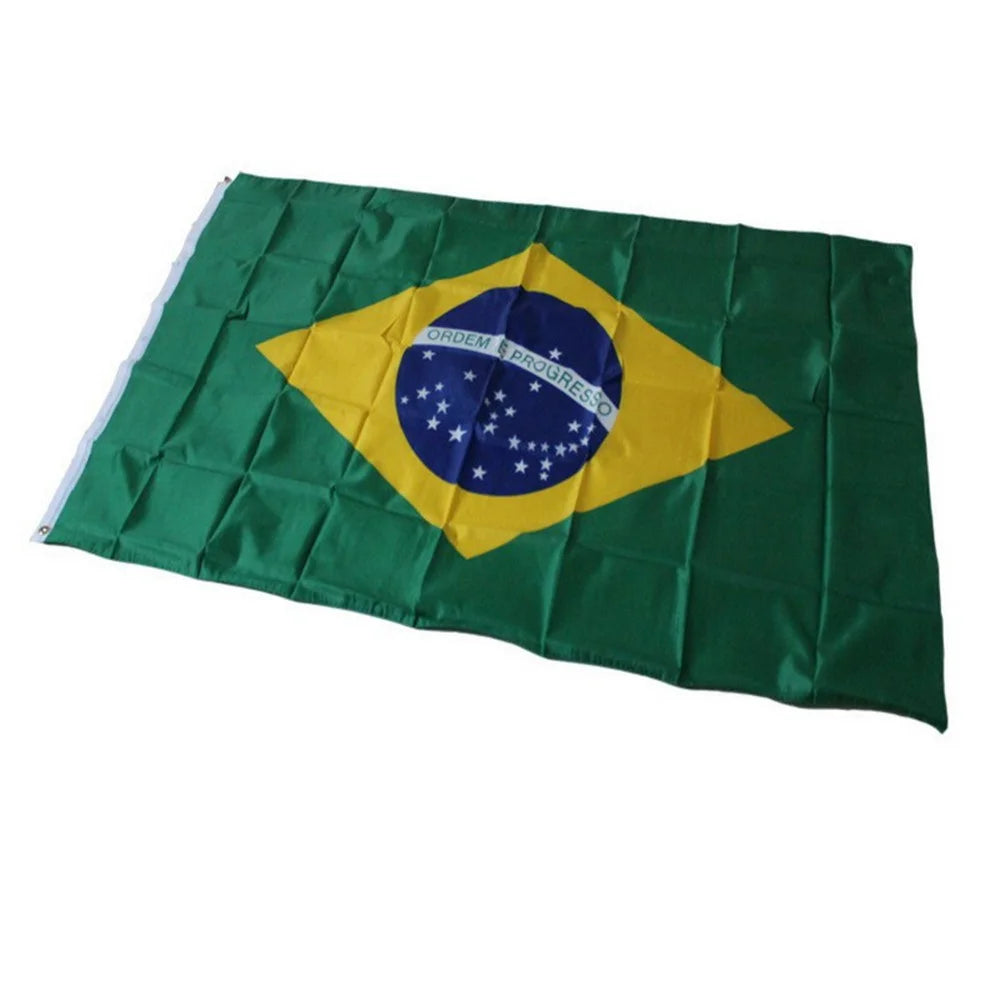 90x150cm 3x5ft Brazil Flag Polyester Brazilian National Flag with Grommets for Outdoor Indoor - 2