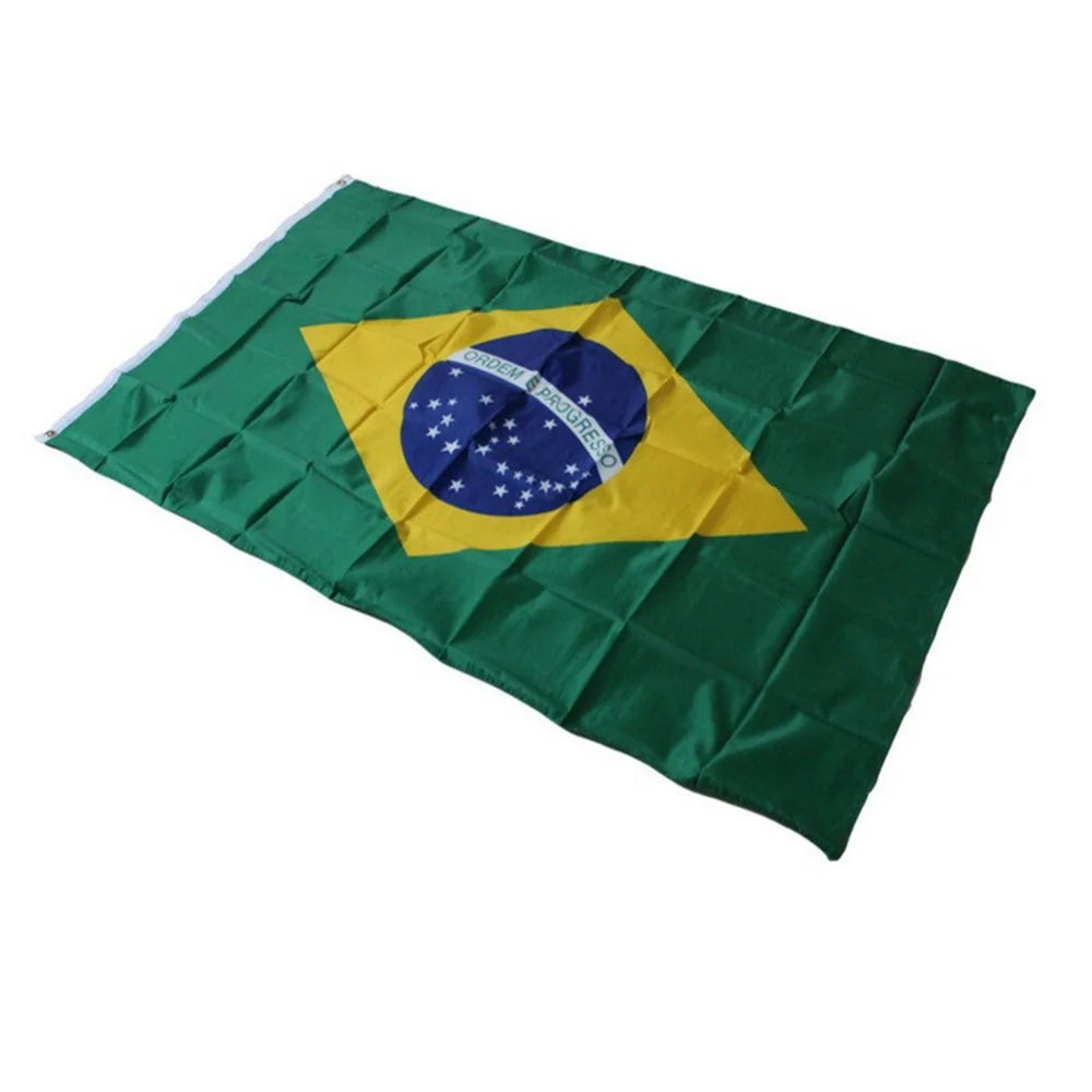 90x150cm 3x5ft Brazil Flag Polyester Brazilian National Flag with Grommets for Outdoor Indoor - 4
