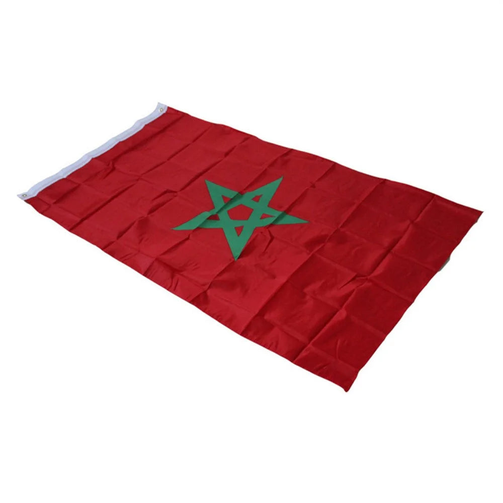 90x150cm 3x5ft Morocco Flag Polyester National Flag with Grommets for Outdoor Indoor - 4