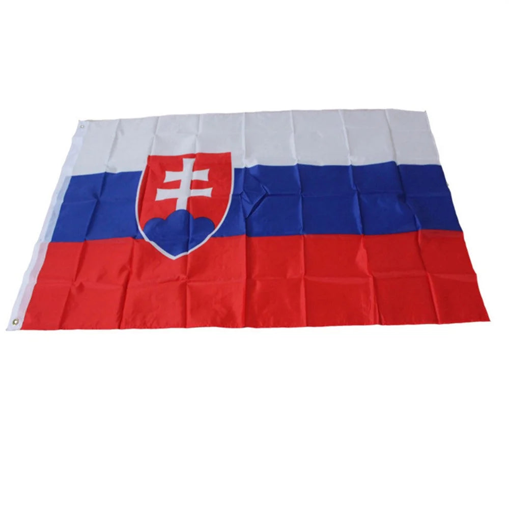 90x150cm 3x5ft Slovakia Flag Polyester National Banner with Grommets for Display - 3