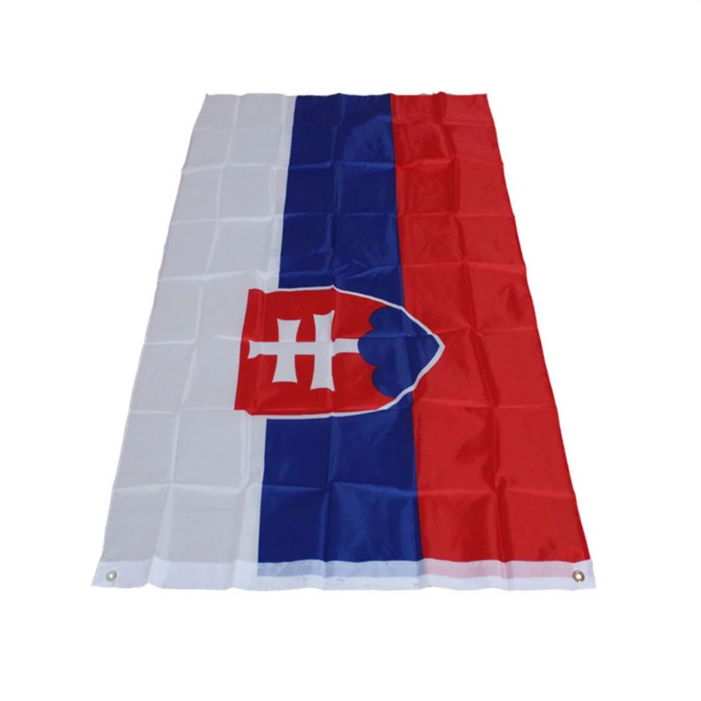 90x150cm 3x5ft Slovakia Flag Polyester National Banner with Grommets for Display - 6