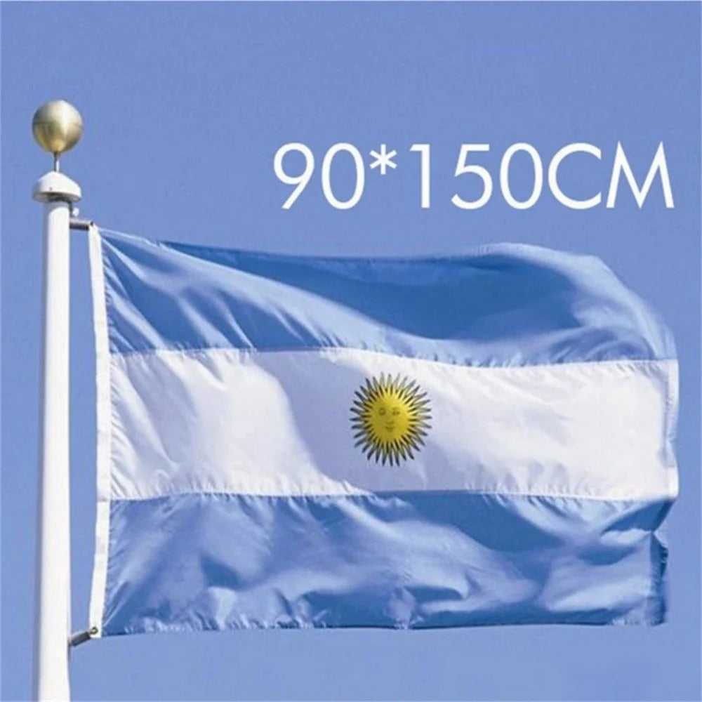 90x150cm 3x5ft Argentina Flag Polyester National Banner with Grommets for Display - 3