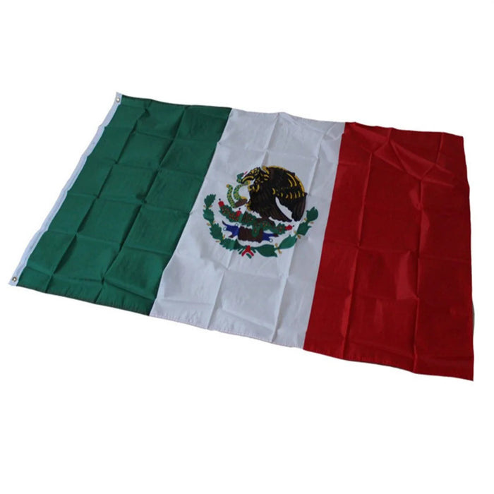 90x150cm 3x5ft Mexico National Flag Polyester Banner with Grommets for Outdoor Party - 1