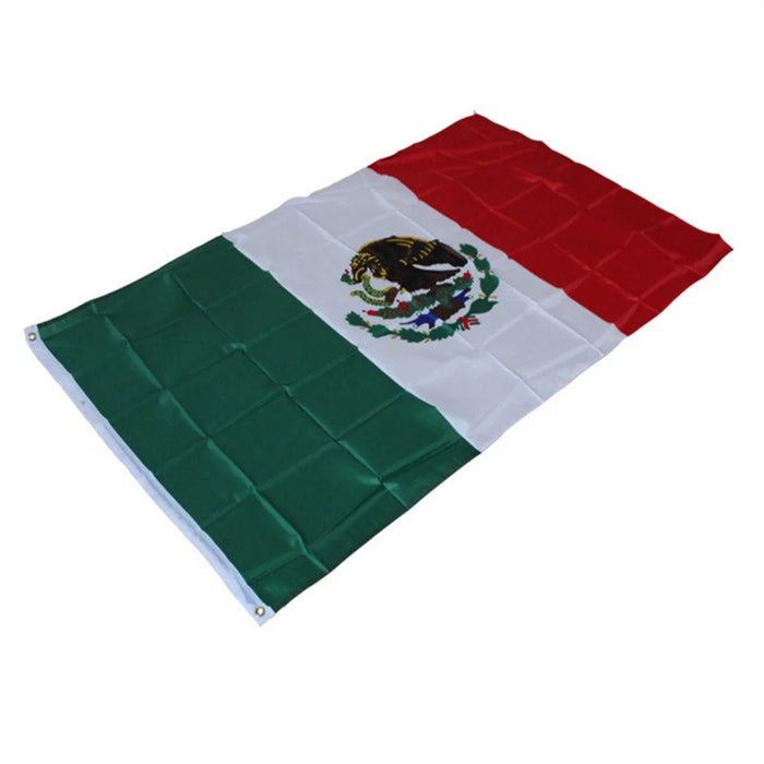 90x150cm 3x5ft Mexico National Flag Polyester Banner with Grommets for Outdoor Party - 4