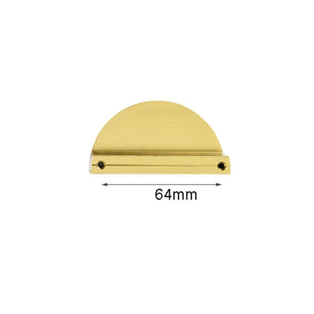 Semicircle Cabinet Door Pulls Aluminum Alloy Bronze Wardrobe Door Handle with 22mm Screw, Size: S - 6