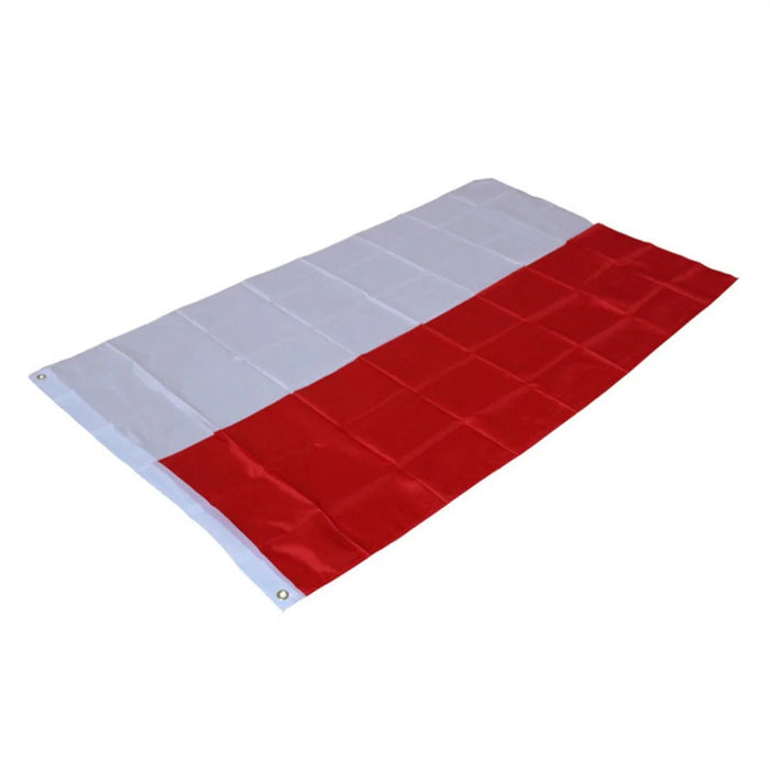 90x150cm 3x5ft Poland Flag Polyester National Banner with Grommets for Outdoor Indoor Display - 1