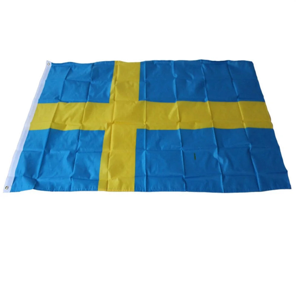 90x150cm 3x5ft Sweden Flag Polyester Swedish National Flag with Grommets for Outdoor Display - 4