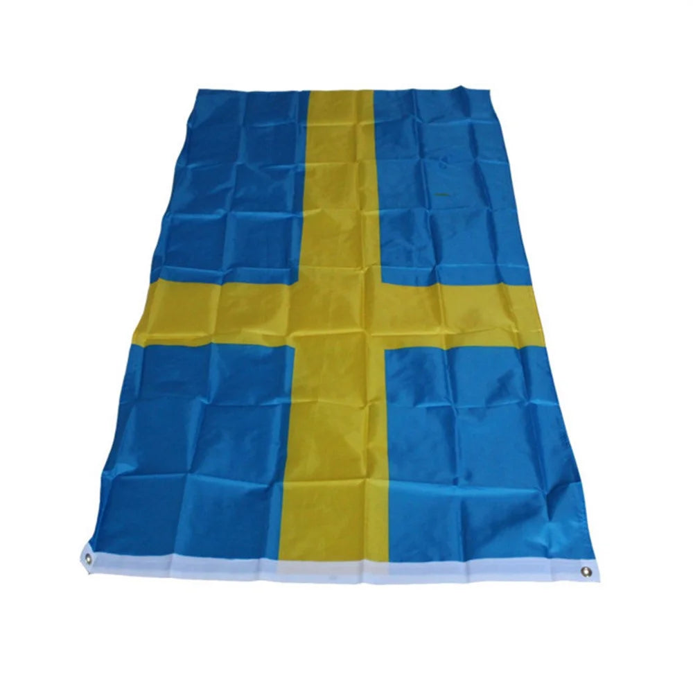 90x150cm 3x5ft Sweden Flag Polyester Swedish National Flag with Grommets for Outdoor Display - 5