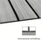 120x90x0.6cm EVA Foam Boat Flooring Self-Adhesive Faux Teak Texture Anti-Slip Waterproof Boat Decking Mat - Light Grey - 3