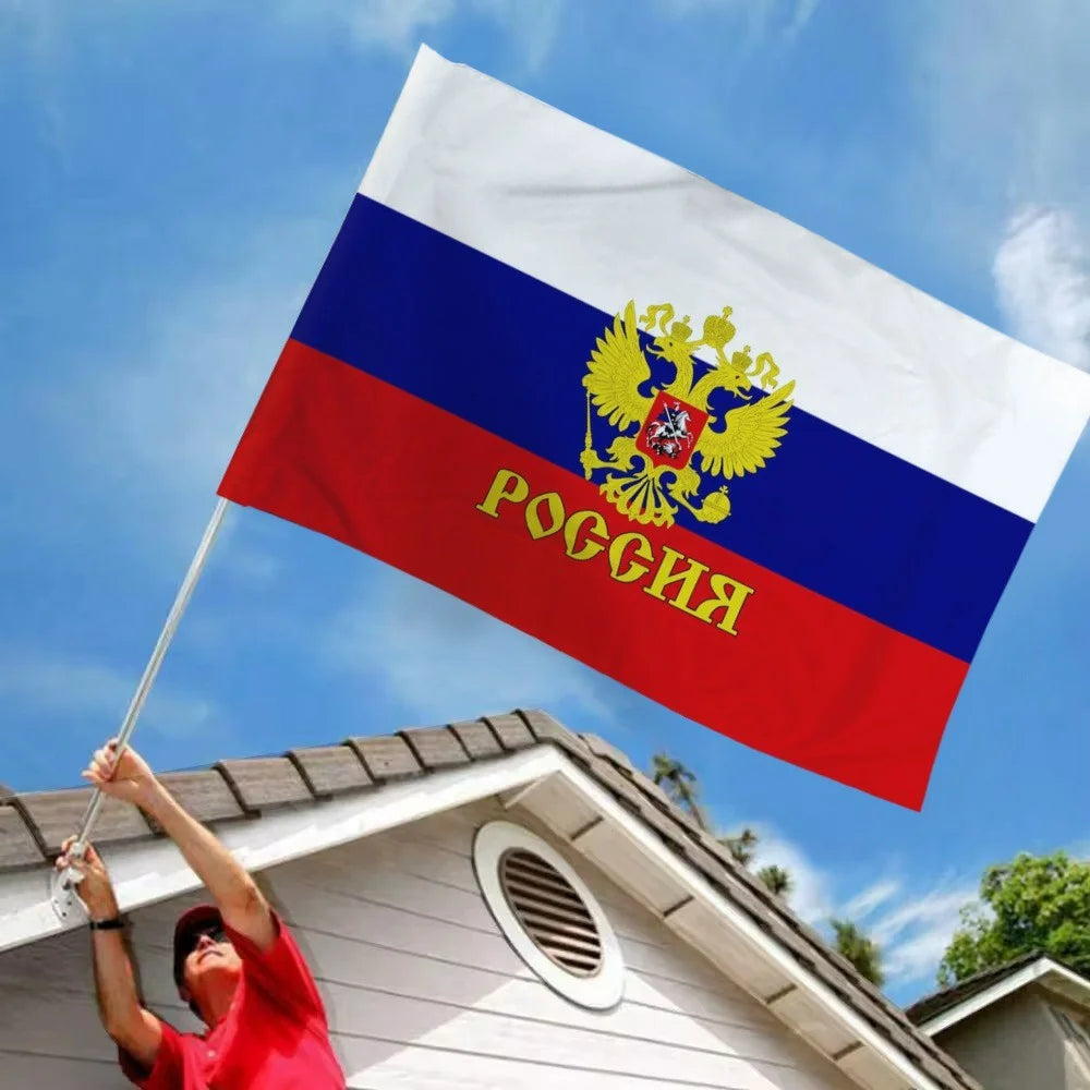 90x150cm 3x5ft Russia Flag Polyester National Flag Banner for Party Display - 2
