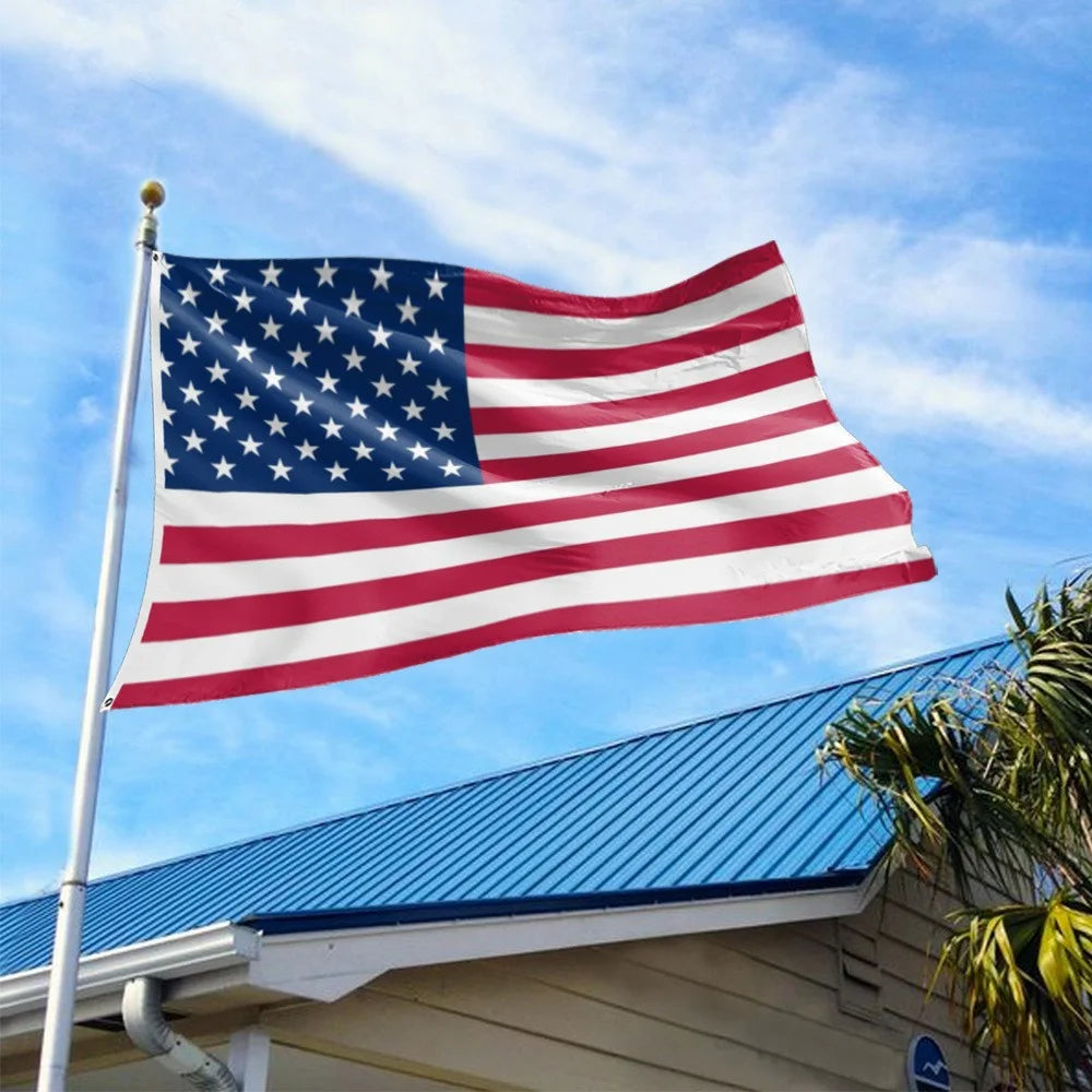 90x150cm 3x5ft US American Flag Polyester National Banner with Metal Grommets for Outdoor Indoor Display - 2