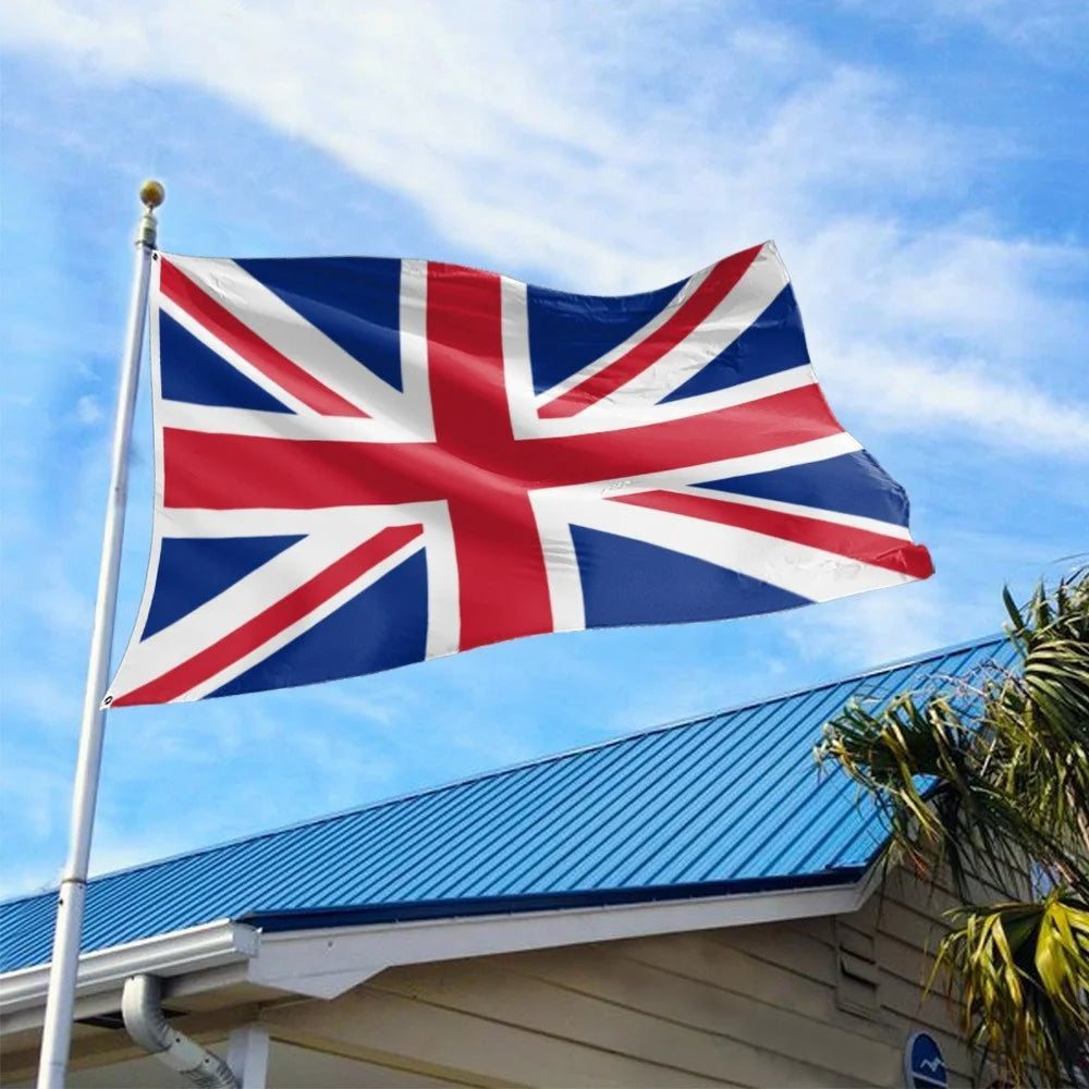 90x150cm 3x5ft UK British Flag Polyester National Banner with Metal Grommets for Outdoor Indoor Display - 2