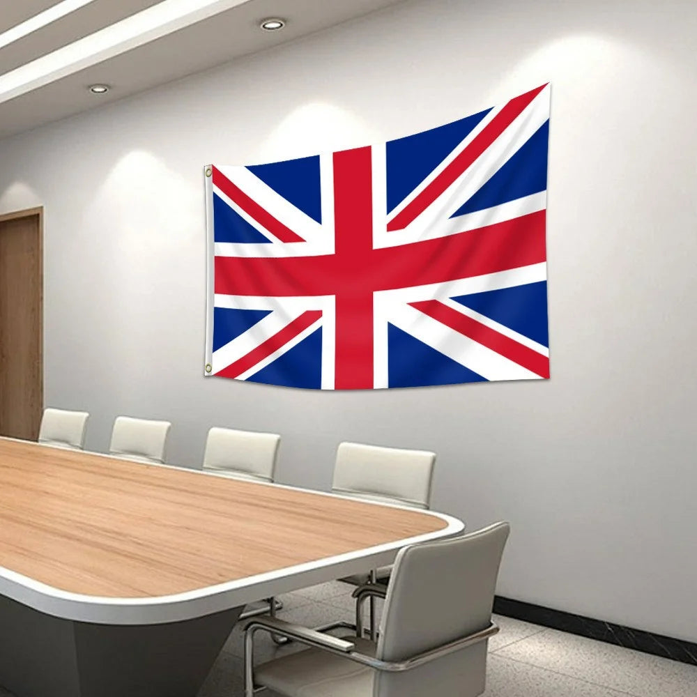 90x150cm 3x5ft UK British Flag Polyester National Banner with Metal Grommets for Outdoor Indoor Display - 4