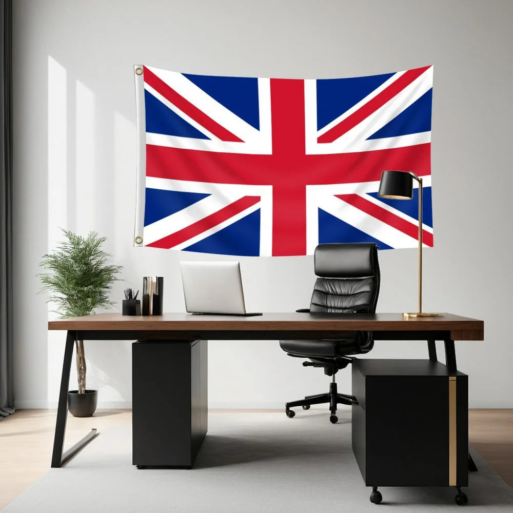 90x150cm 3x5ft UK British Flag Polyester National Banner with Metal Grommets for Outdoor Indoor Display - 5