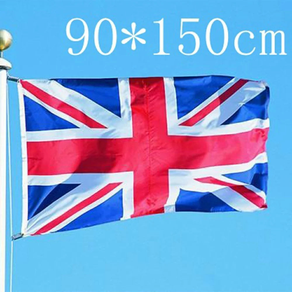 90x150cm 3x5ft UK British Flag Polyester National Banner with Metal Grommets for Outdoor Indoor Display - 6