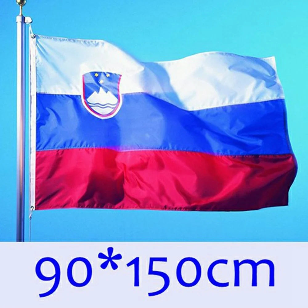 90x150cm 3x5ft Slovenia Flag Polyester National Flag Banner with Metal Grommets for Outdoor Indoor Display Party Decoration - 3