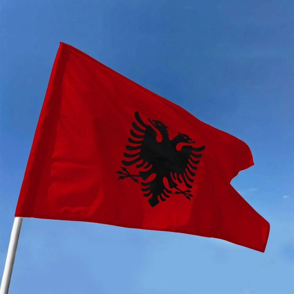 90x150cm 3x5ft Albania Flag Polyester National Flag Banner with Grommets for Outdoor Indoor Display Party Decoration - 3