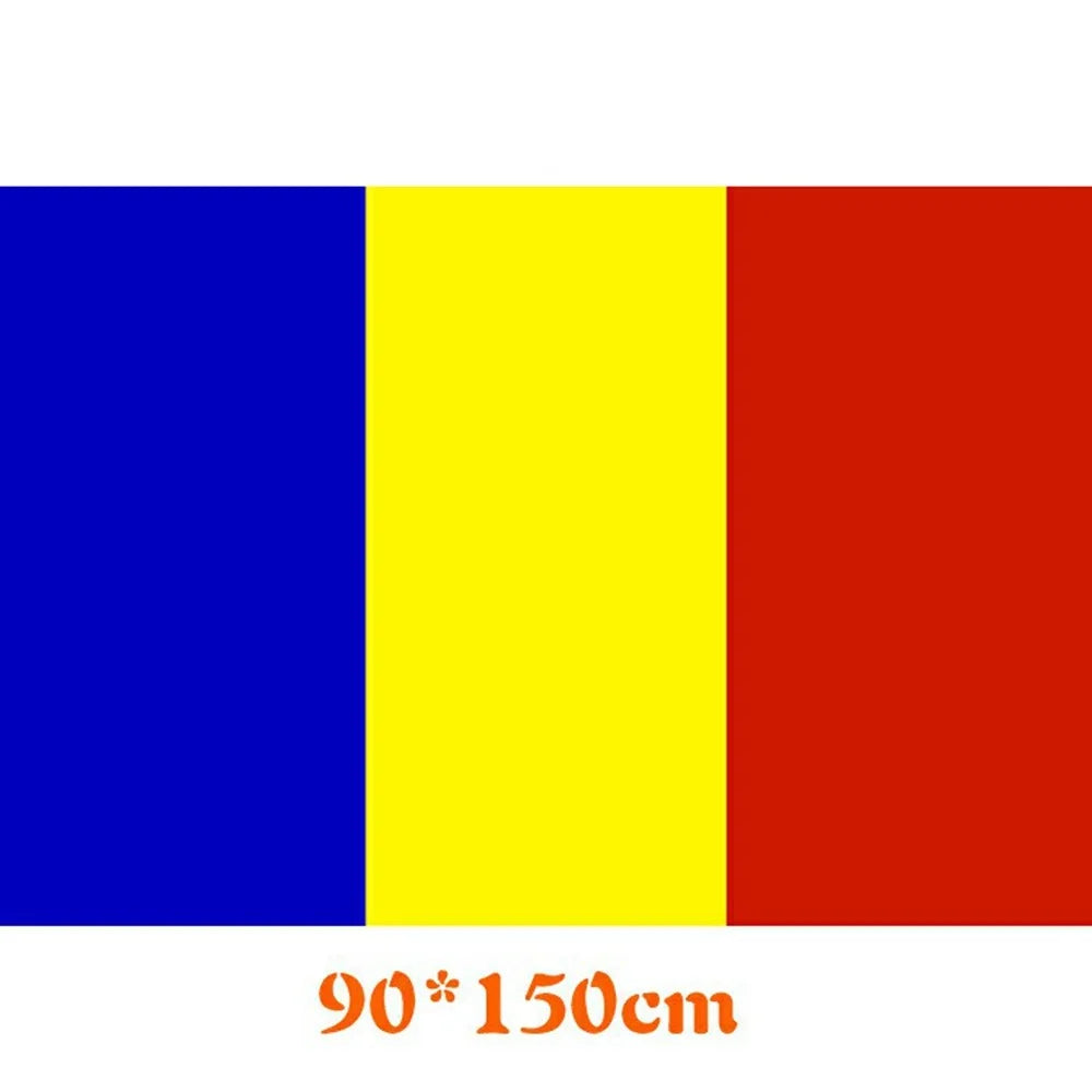 90x150cm 3x5ft Romania Flag Polyester National Flag Banner for Indoor Outdoor Display Party Decoration - 3