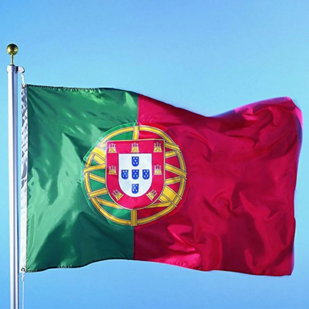 90x150cm 3x5ft Portugal Flag Polyester National Flag Banner for Outdoor Indoor Display Party Decoration - 2